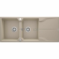 Гранитная мойка, 2-чаши с осушкой