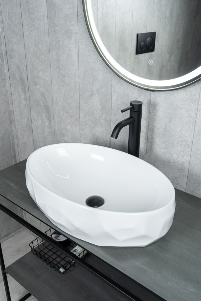 Раковина Gid 9030wx 51241 накладная белая 60x40x15