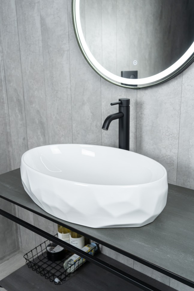 Раковина Gid 9030wx 51241 накладная белая 60x40x15