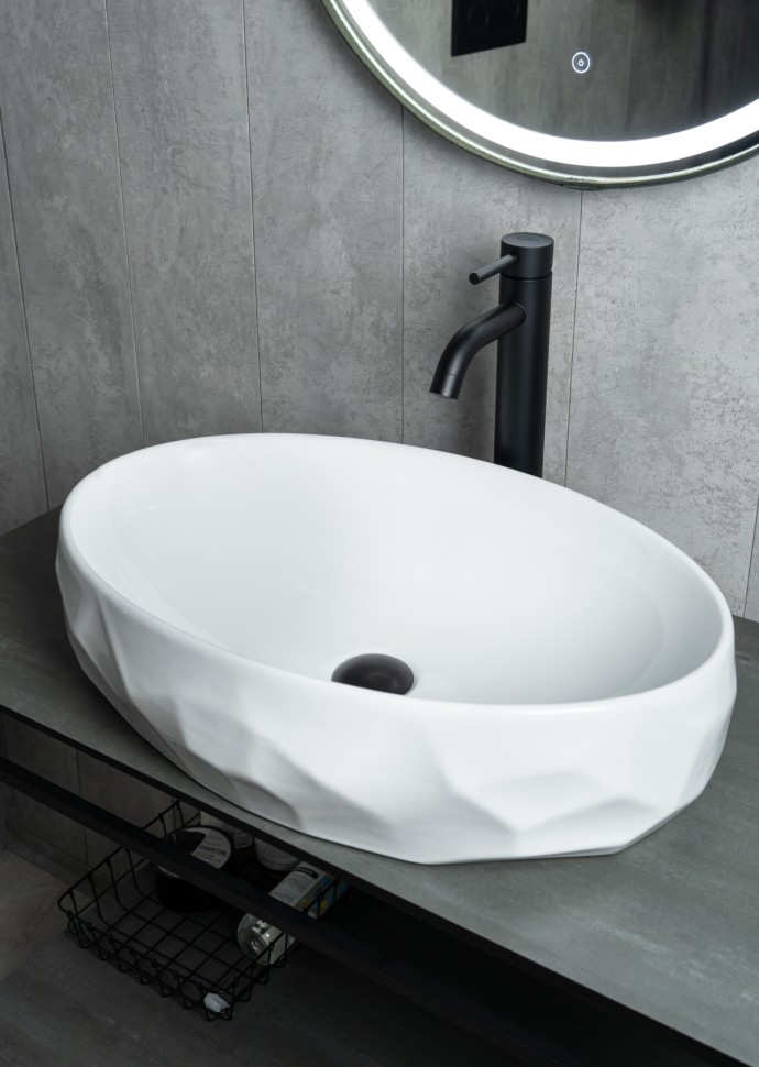 Раковина Gid 9030wx 51241 накладная белая 60x40x15