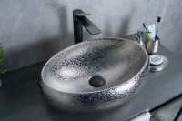 Раковина Gid 9030s 52235 накладная хром 48x34x15