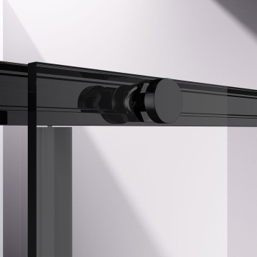 Душевой уголок Слим-Н (Slim-N) VSS-4SN900CLB, 900*900, черный, стекло прозрачное
