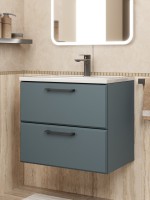 Тумба под раковину для ванной Uperwood Foster New 60 см, подвесная, серый графит