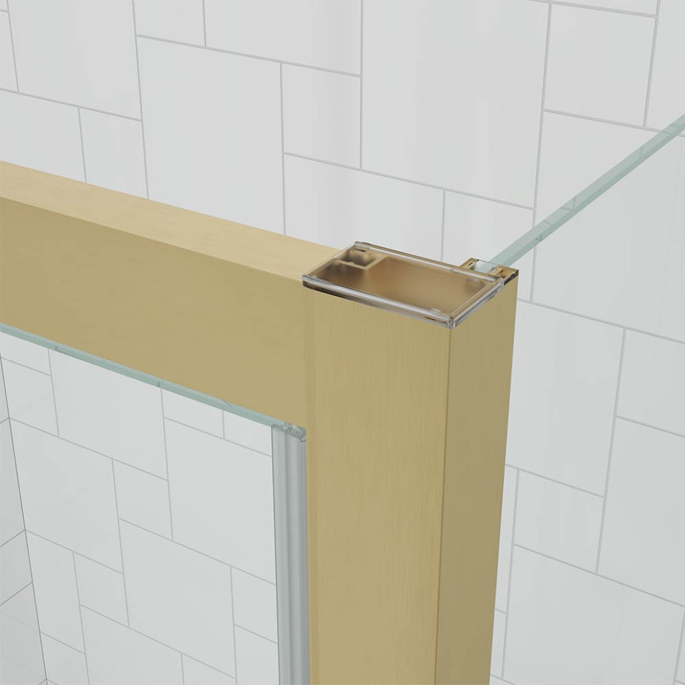 Боковая панель Veconi Ottimo SP G, 700х1900 золото брашинг, стекло прозрачное