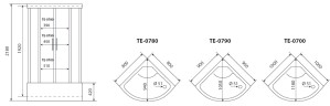 Timo eco TE-0790 душевая кабина 90*90*218, турецкая баня хамам