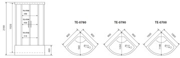 Timo eco TE-0790 душевая кабина 90*90*218, турецкая баня хамам