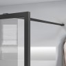 Душевая перегородка Walk-In VSW-1HC800CFGM, 800*2000, вороненая сталь, стекло прозрачное/рифленое