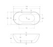 Акриловая ванна BELBAGNO BB28, 1795x855x580