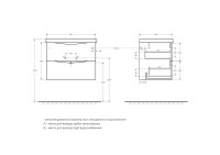 База под раковину подвесная BelBagno MARINO-CER-700-2C-SO-BO-P Bianco Opaco