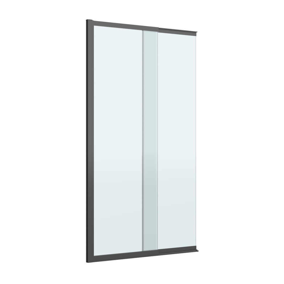 Душевая шторка на ванну с фиксированным креплением одной створки CEZARES SLIDER-FIX-VF-11-90/150-C-NERO