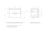 База под раковину подвесная BelBagno MARINO-CER-MINI-700-2C-SO-RG-P