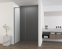 Душевая дверь Ultima VDS-7UL120CLGM, 1200, вороненая сталь, стекло прозрачное