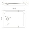Душевой поддон Veconi Tezeo acrylic TZ-54B, 1200x900x150, акрил, черный