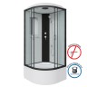 Душевая кабина Niagara Classic NG-6707-14 (80х80х215) высокий поддон(40см),черный,стекло прозрачное,4 места