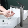 Смеситель Splenka высокий для умывальника S222.15.09 Графит