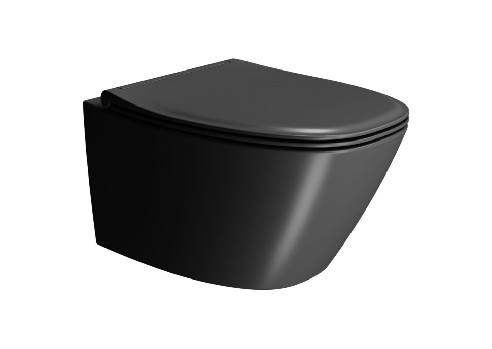 Сиденье для унитаза GSI MODO+ MS84C26 SoftClose, цвет Чёрный матовый Ardesia  