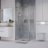 Душевое ограждение Niagara Nova NG-65-9CH-CH100-34 (90х100х195) прямоугольник,хром,дверь раздвижная,стекло шиншилла,2 места