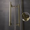 Душевой угол Veconi Premium Trento PTC-20G, 1100Х900x2000, брашированное золото, стекло прозрачное