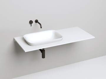 Раковина полувстраиваемая MAREA 02 покраска по RAL полностью 598х398х165 S-Stone Матовое