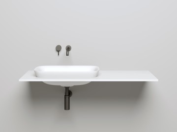 Раковина полувстраиваемая MAREA 02 покраска по RAL полностью 598х398х165 S-Stone Матовое