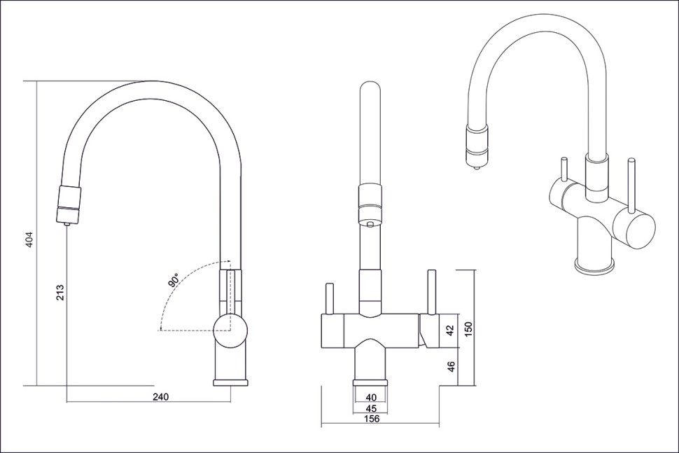 Смеситель EMAR ЕС - 3015 ЕС - 3015 black