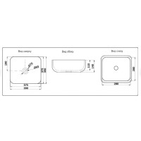 Раковина Ceramalux 2106, цвет черный