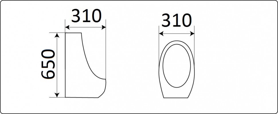 Писсуар подвесной , кнопочный CeramaLux Х541S