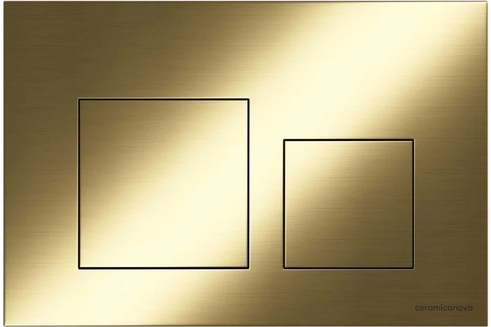 Кнопка смыва Balance, клавиши Square, цвет брашированное золото, арт. CN12-002BG