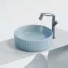 Умывальник чаша накладная круглая (цвет Голубой Матовый) Element 360x360x115мм