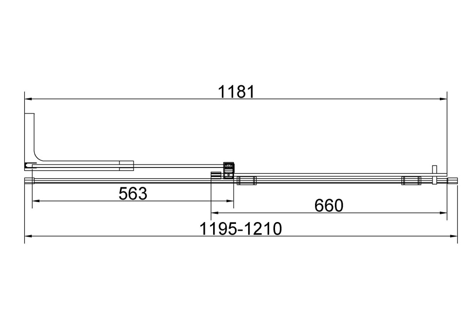 Душевая перегородка Волк-Ин (Walk-In) VSW-4WSL120CLGM-L, левая, 1200*2000, вороненая сталь, стекло прозрачное