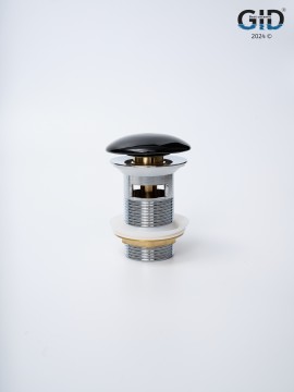 Донный клапан Gid с переливом Bl100-1 72202K черный глянцевый 7x7x10