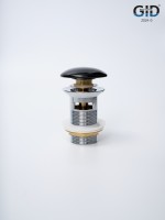 Донный клапан Gid с переливом Bl100-1 72202K черный глянцевый 7x7x10