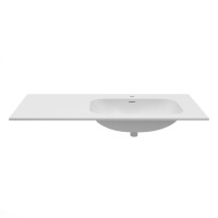 Раковина Vincea Elise VCB-4EL100MW-R, Corian правая, цвет белый матовый