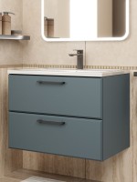 Тумба под раковину для ванной Uperwood Foster New 70 см, подвесная, серый графит