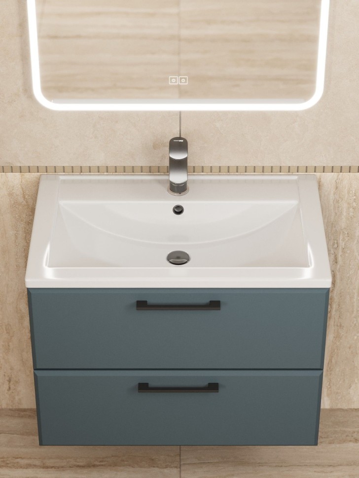 Тумба под раковину для ванной Uperwood Foster New 70 см, подвесная, серый графит