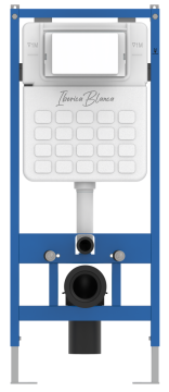 Комплект 3в1 IBERICA BLANCA инсталляция SILENCIO, унитаз TOLEDO ALTO белый, кнопка смыва INOX-R золото матовое (IB001.TLA.231.1503)