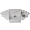 Кухонная мойка кварцевая Uperwood Quartz Premium UPD-06-01, угловая двухсекционная, белая
