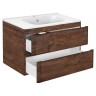 База под раковину Vico 800 подвесная, 2 выкатных ящика soft close, R.Wood