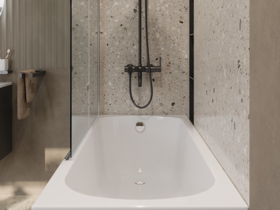 Душевая шторка на ванну CEZARES ECO-O-V-21-120/140-C-Cr