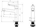 Смеситель для раковины Феерие (Feerie) VBF-5FE1BG, брашированное золото