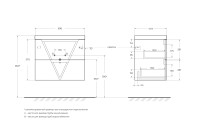 База под раковину подвесная BelBagno VITTORIA-700-2C-SO-BO-P Bianco Opaco