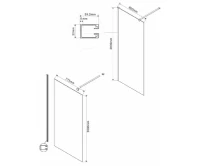 Душевая перегородка Vincea Walk-In VSW-1H800MR