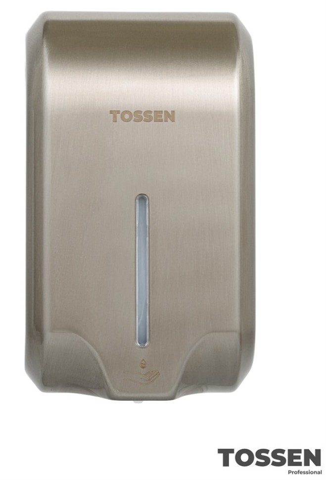 TOSSEN AL-7206 M - сенсорный дозатор для мыла/дезинфицирующих средств (капля) (коллекция «Матовая сталь»)  