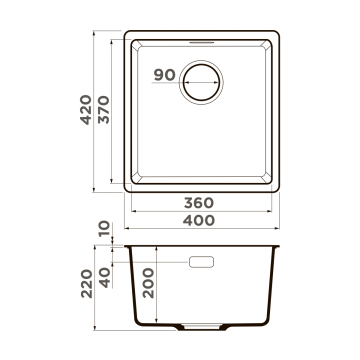 Кухонная мойка Omoikiri Kata 40-U-WH Artgranit/белый