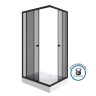 Душевой уголок Niagara Eco NG-012-14QT (120х80х195) низкий поддон(13см),черный,стекло тонированное,2 места