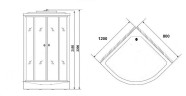 Душевая кабина Niagara Ultra NG-1903-01R (120х80х220) низкий поддон(16см),черный,стекло тонированное,4 места