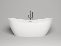 Ванна отдельностоящая NOEMI 185x81 покраска по RAL полностью S-Stone Матовое