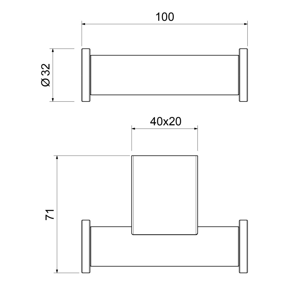Крючок двойной Timo Luiro 18512/00 хром