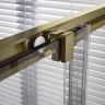 Душевой угол Veconi Premium Trento PTC-20G, 1200Х800x2000, брашированное золото, стекло прозрачное