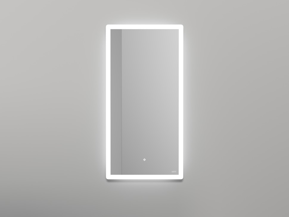 Зеркало для ванной ARMONIA прямоугольное с двойной LED подсветкой 450*900*25 mm Salini 27MA.01.450.900